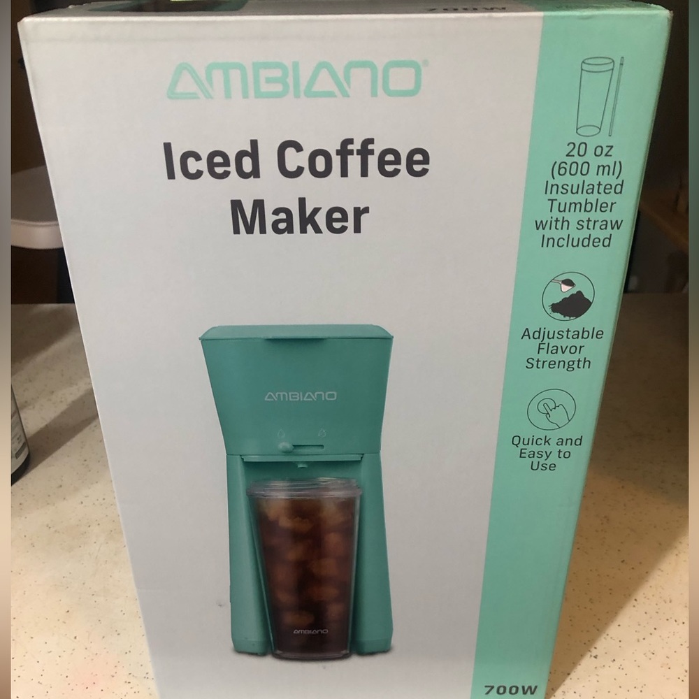 Turquoise Iced Coffee Maker